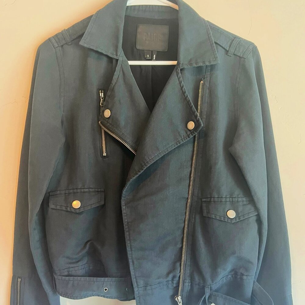 .....this timeless Paige jacket.....dark navy blue/dark grey